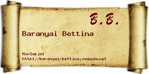 Baranyai Bettina névjegykártya