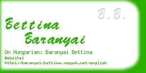 bettina baranyai business card
